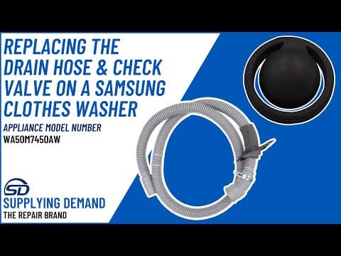 How to Replace SDDC97-18682C Drain Hose & SDDC62-00328A Check Valve on a Samsung Clothes Washer